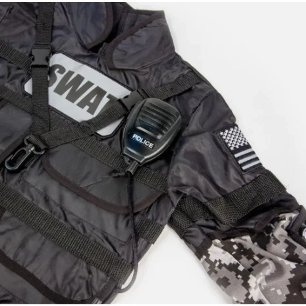 SWAT Team Costume With Accessories Child Size 3-4 by Teetot & Co MISSING THE HAT